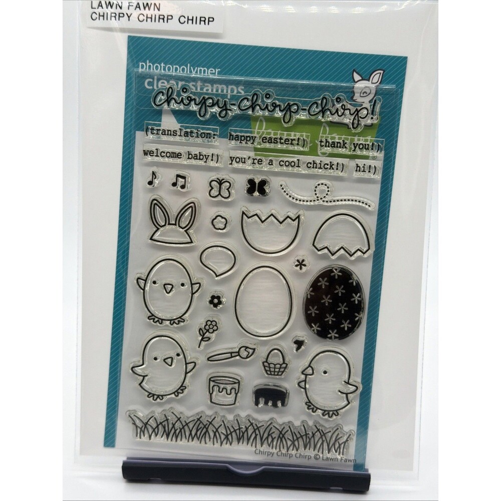Lawn Fawn CHIRPY CHIRP CHIRP Easter Eggs Chicks Rubber Stamps Dies - Picture 1 of 2